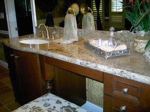 granite bathroom counter